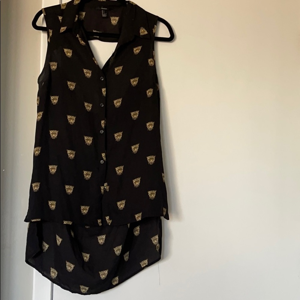 Open Back High Low Shirt